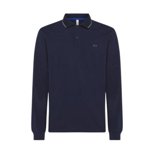 Blauwe T-shirts en Polos Sun68 , Blue , Heren