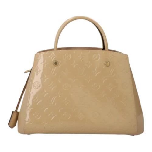 Pre-owned Leather handbags Louis Vuitton Vintage , Beige , Dames