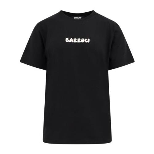 Iconisch Logo Katoenen T-Shirt Barrow , Black , Heren