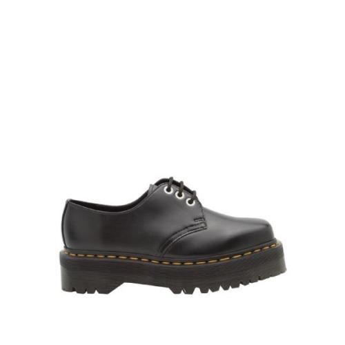 Platte Schoenen - Zwart Gepolijst Glad Dr. Martens , Black , Dames