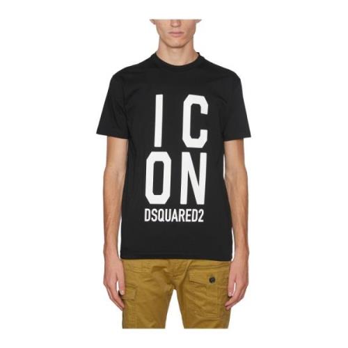 Iconisch T-shirt Dsquared2 , Black , Heren