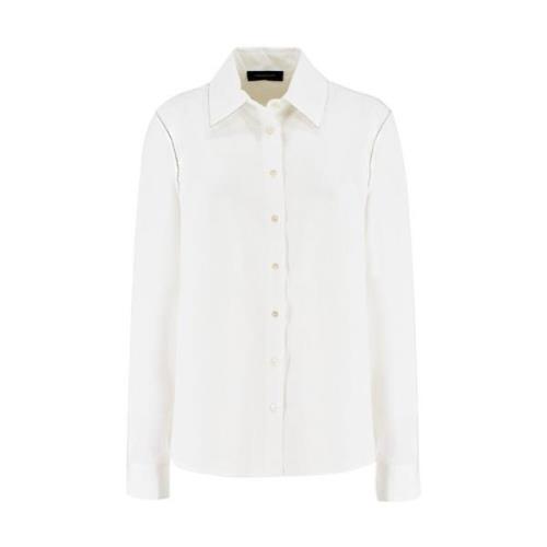 Moderne Katoenen Blouse met Diamantborduursel Fabiana Filippi , White ...