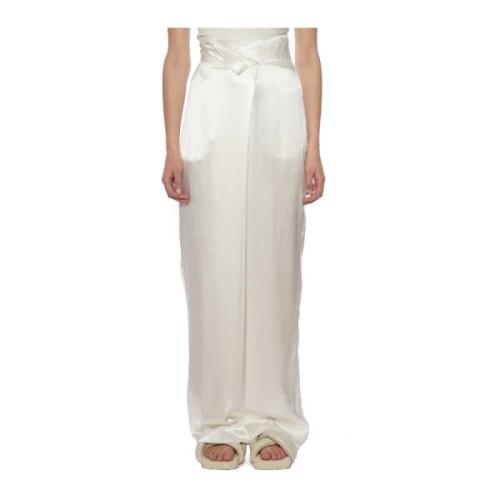 Large high -waisted trousers NÜ Denmark , White , Dames
