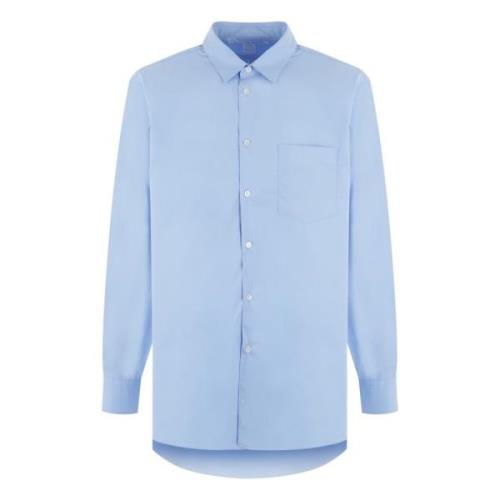Oversized Katoenen Poplin Shirt Comme des Garçons , Blue , Heren