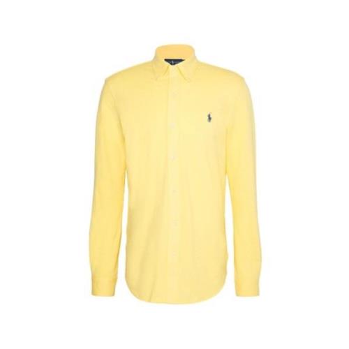 Lichtgewicht katoenen piqué overhemd Ralph Lauren , Yellow , Heren