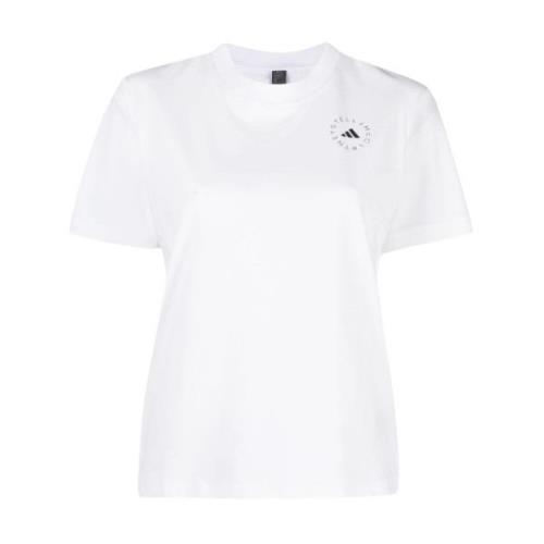 Logo-Print T-shirt in het wit Adidas by Stella McCartney , White , Dam...