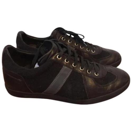 Pre-owned Leather sneakers Dior Vintage , Black , Dames