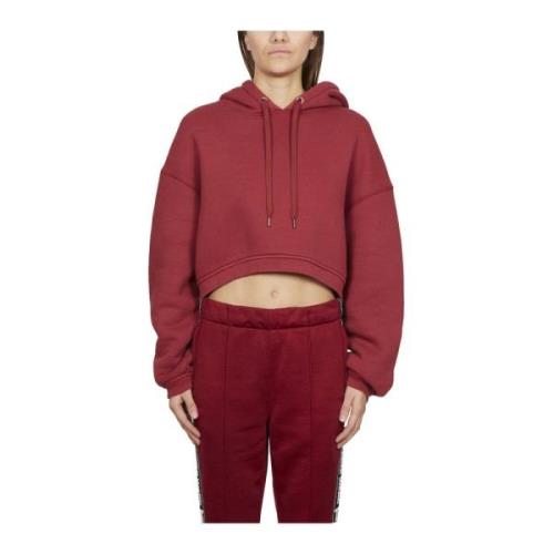 Kort sweatshirt met capuchon Alexander Wang , Red , Dames