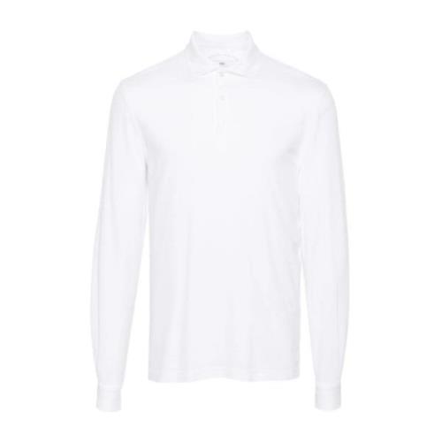 Italiaanse Katoenen Poloshirt Fedeli , White , Heren