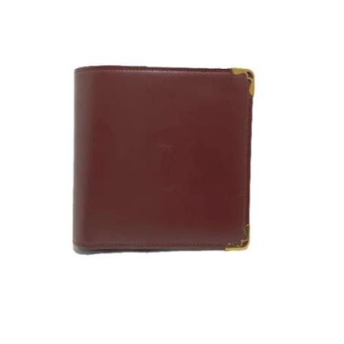 Pre-owned Leather wallets Cartier Vintage , Red , Unisex
