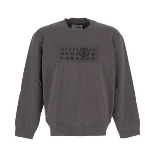 Klei Sweatshirt met Lange Mouwen MM6 Maison Margiela , Gray , Heren
