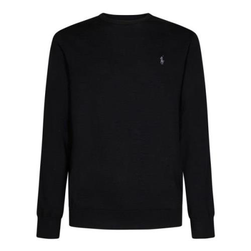 Zwarte Polo Sweater met Iconisch Pony Logo Ralph Lauren , Black , Here...