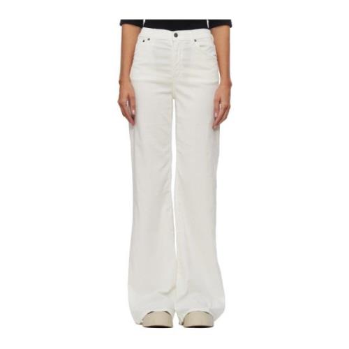 Amber Model Broek Dondup , White , Dames