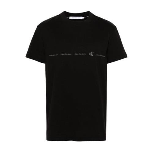 Zwarte T-shirts en Polos Calvin Klein Jeans , Black , Heren