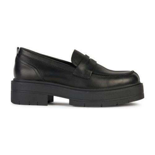 Zwarte Spherica EC7 Loafers Geox , Black , Dames