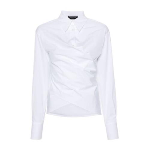 Witte Katoenen Wrap Overhemd Fabiana Filippi , White , Dames