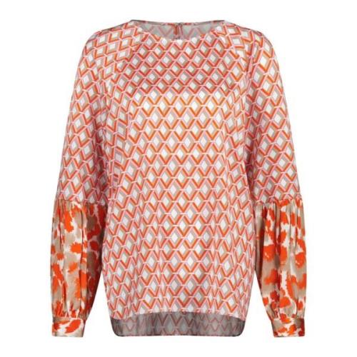 Zijden blouse met geometrisch patroon Herzen's Angelegenheit , Multico...