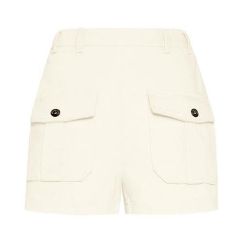 Chique Franse Stijl Denim Bermuda Shorts Philippe Model , White , Dame...