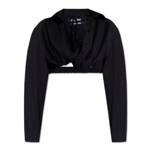 Bahia cropped shirt Jacquemus , Black , Dames