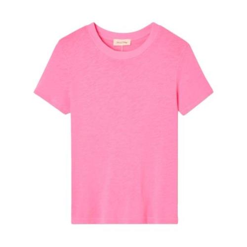 Klassieke Ronde Hals T-shirt American Vintage , Pink , Dames