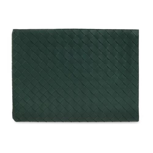 Donkergroene Intrecciato Laptop Hoes Bottega Veneta , Green , Heren