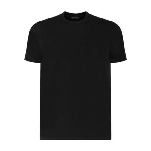 Zwart en Grijs Heren T-shirt - Trendy Model Tom Ford , Black , Heren