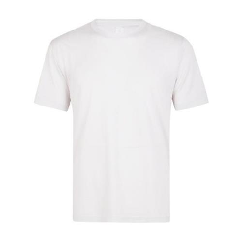 Katoenen en Zijden Crew Neck T-Shirt Eleventy , White , Heren