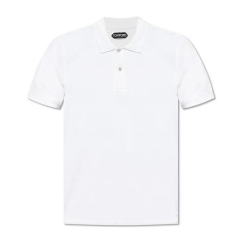 Katoenen poloshirt Tom Ford , White , Heren