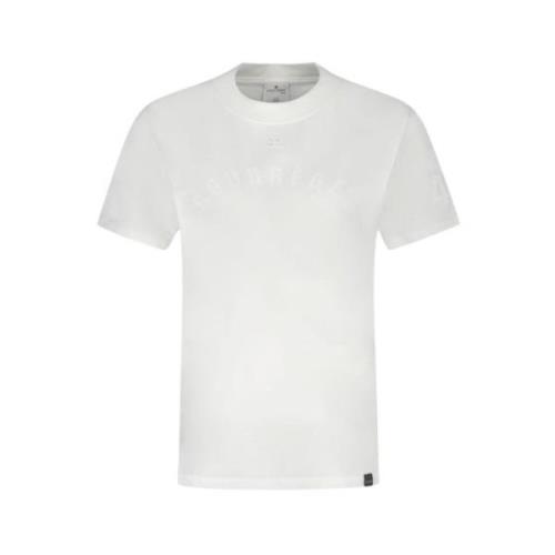 Witte AC Straight T-Shirt van Katoen Courrèges , White , Heren