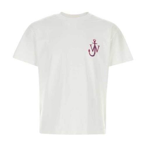 Witte katoenen T-shirt JW Anderson , White , Heren