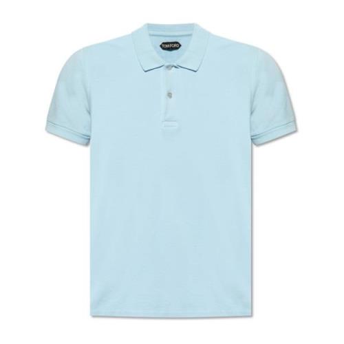 Katoenen poloshirt Tom Ford , Blue , Heren