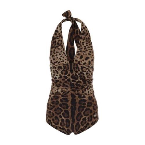 Leopard Badpak Dolce & Gabbana , Brown , Dames