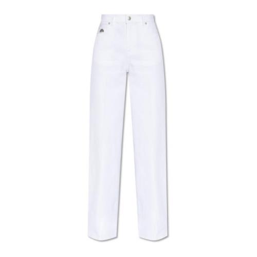 Plooivoorkant jeans Alexander McQueen , White , Dames