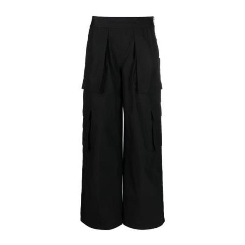 Zwarte Cargo Broek met Meerdere Zakken Alexander Wang , Black , Dames