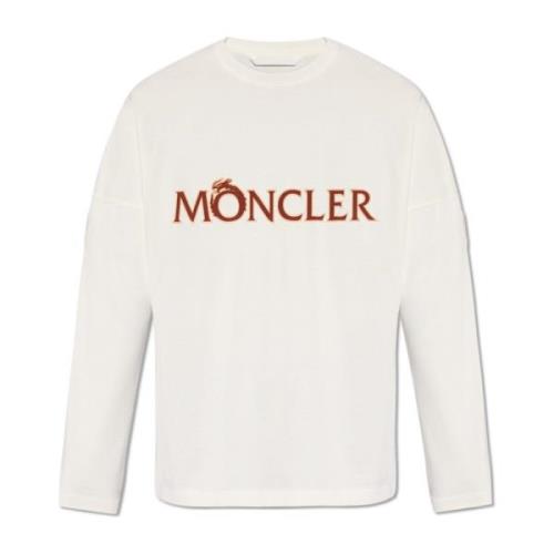 T-shirt met logo Moncler , Beige , Heren