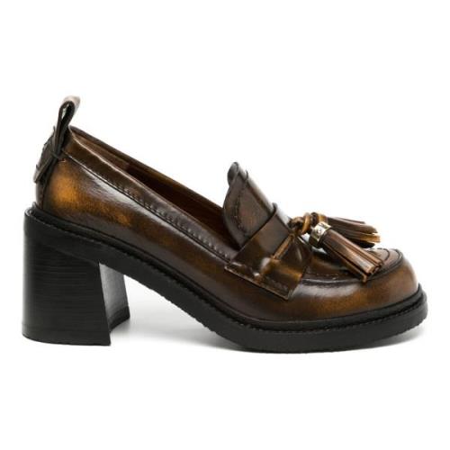 Skyie Leren Loafers See by Chloé , Brown , Dames