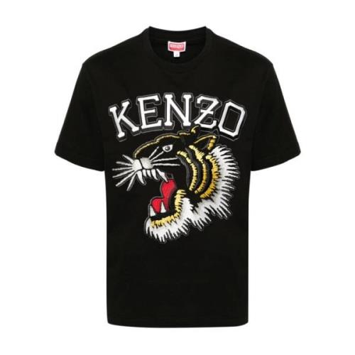 Zwarte Tiger Varsity T-shirts en Polos Kenzo , Black , Heren