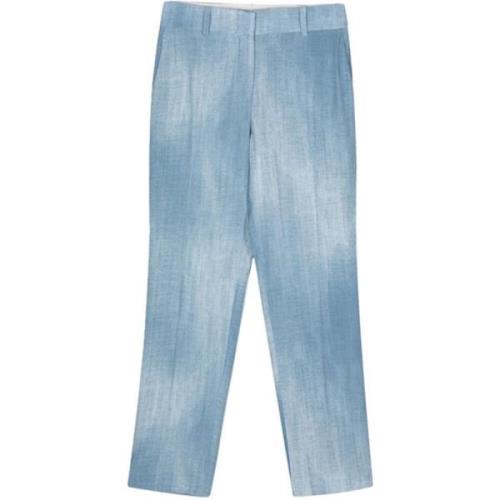 Blauwe Denim Pantalon Ermanno Scervino , Blue , Dames