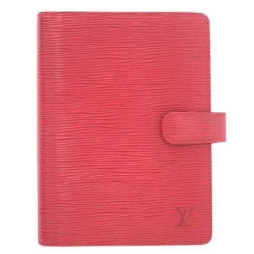 Pre-owned Leather home-office Louis Vuitton Vintage , Red , Dames