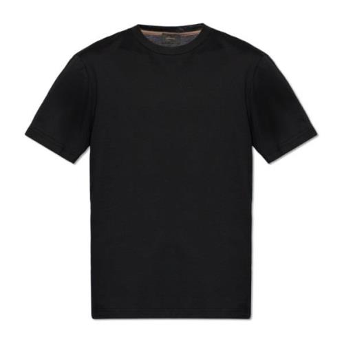 Katoenen T-shirt Brioni , Black , Heren