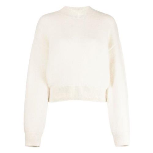 Licht Beige Alpaca Wol Trui Jacquemus , Beige , Dames