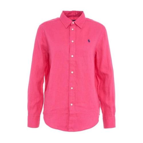 Roze Ss24 Damesoverhemd Ralph Lauren , Pink , Dames