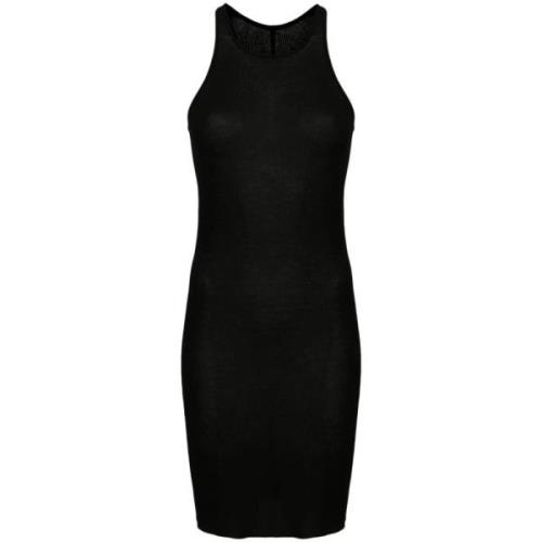 Zwarte Katoenen Jurk met Racerback Rick Owens , Black , Dames