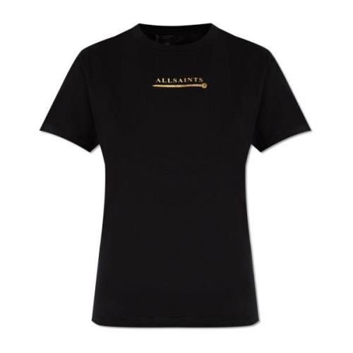 ‘Perta’ T-shirt AllSaints , Black , Dames