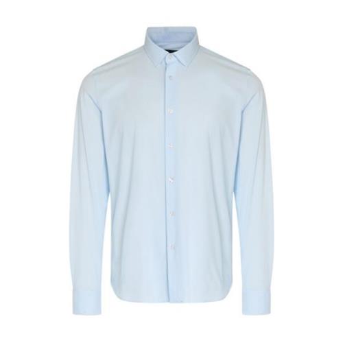 Slim Fit Jacquard Oxford Overhemd, Lichtblauw RRD , Blue , Heren