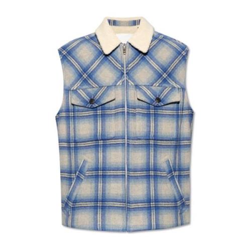 Kiraneo geruite vest Isabel Marant , Blue , Heren