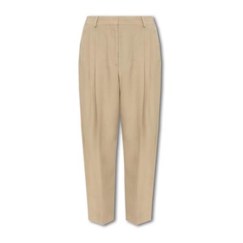 Broek met plooien Stella McCartney , Beige , Dames