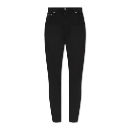 Skinny jeans met hoge taille Dolce & Gabbana , Black , Dames