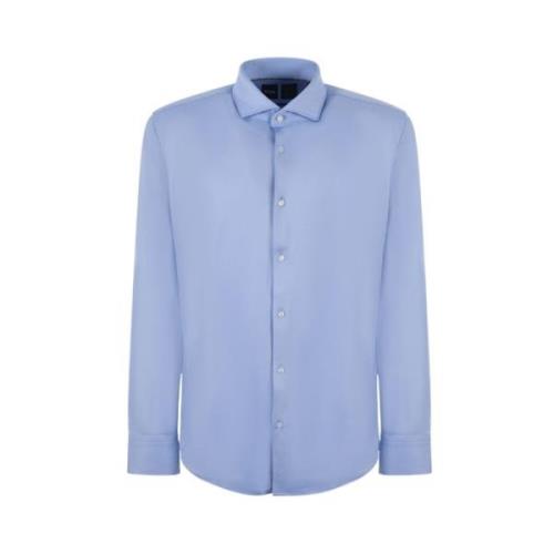 Klassieke Kraag Shirt Hugo Boss , Blue , Heren