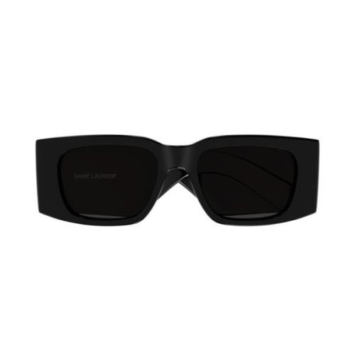 Sl654 Vierkante Zonnebril Saint Laurent , Black , Unisex